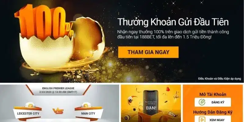 5 chương trình khuyến mãi 188Bet hấp dẫn nhất mà nhà cái đang triển khai